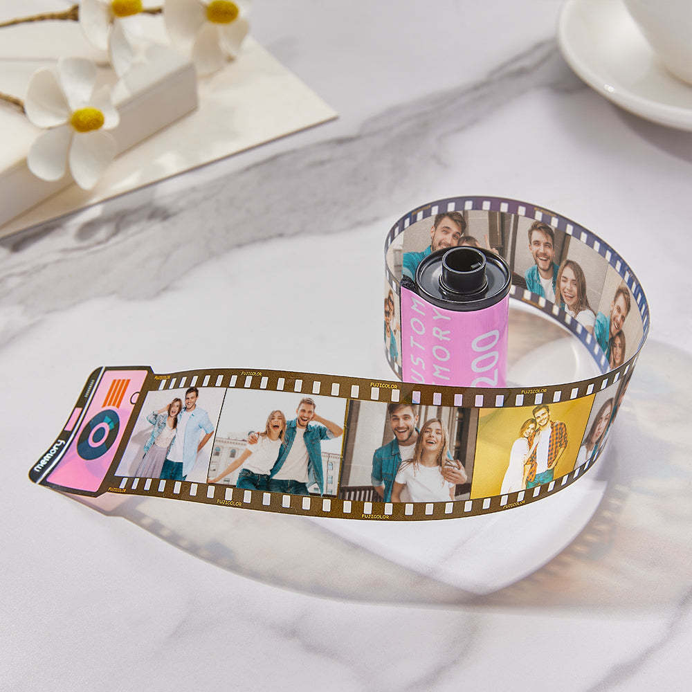 15 Pics Custom Film Roll Keychain Personalized Multiphoto Camera Keychain for Couples - soufeelus