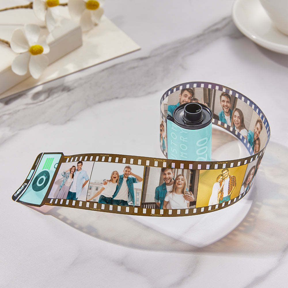 15 Pics Custom Film Roll Keychain Personalized Multiphoto Camera Keychain for Couples - soufeelus