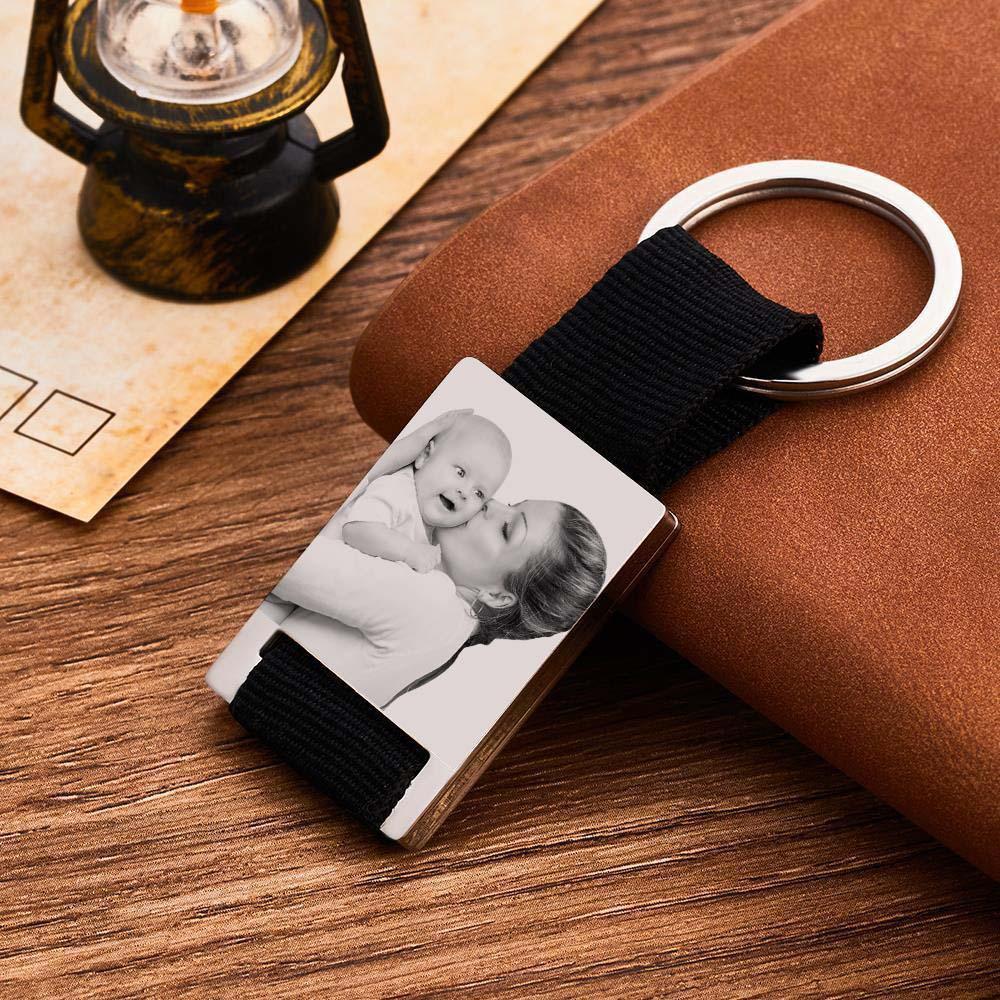 Custom Photo Engraved Calendar Key Chain Keyring Gift for Valentine's Day Gift For Him - soufeelus