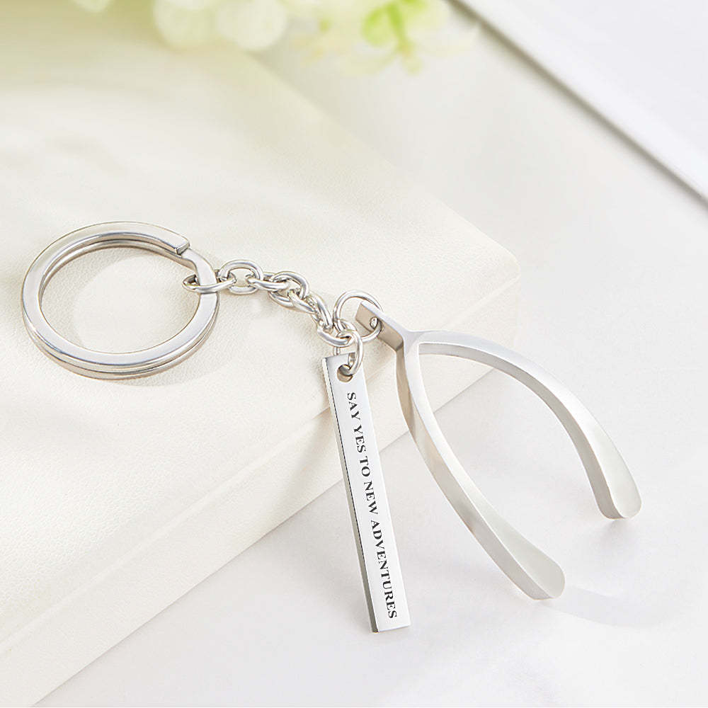 Personalized Engraved Key Chain Unique Custom Pendant Keychain Anniversary Gifts - soufeelus