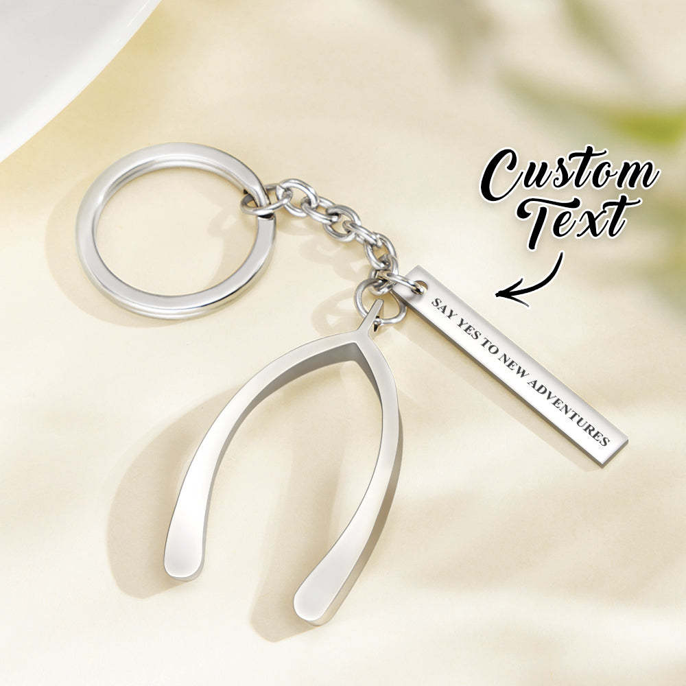 Personalized Engraved Key Chain Unique Custom Pendant Keychain Anniversary Gifts - soufeelus