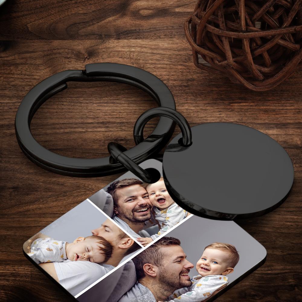 Personalized Custom Photo Engraved Calendar Collage Photo Painting Keyring - soufeelus