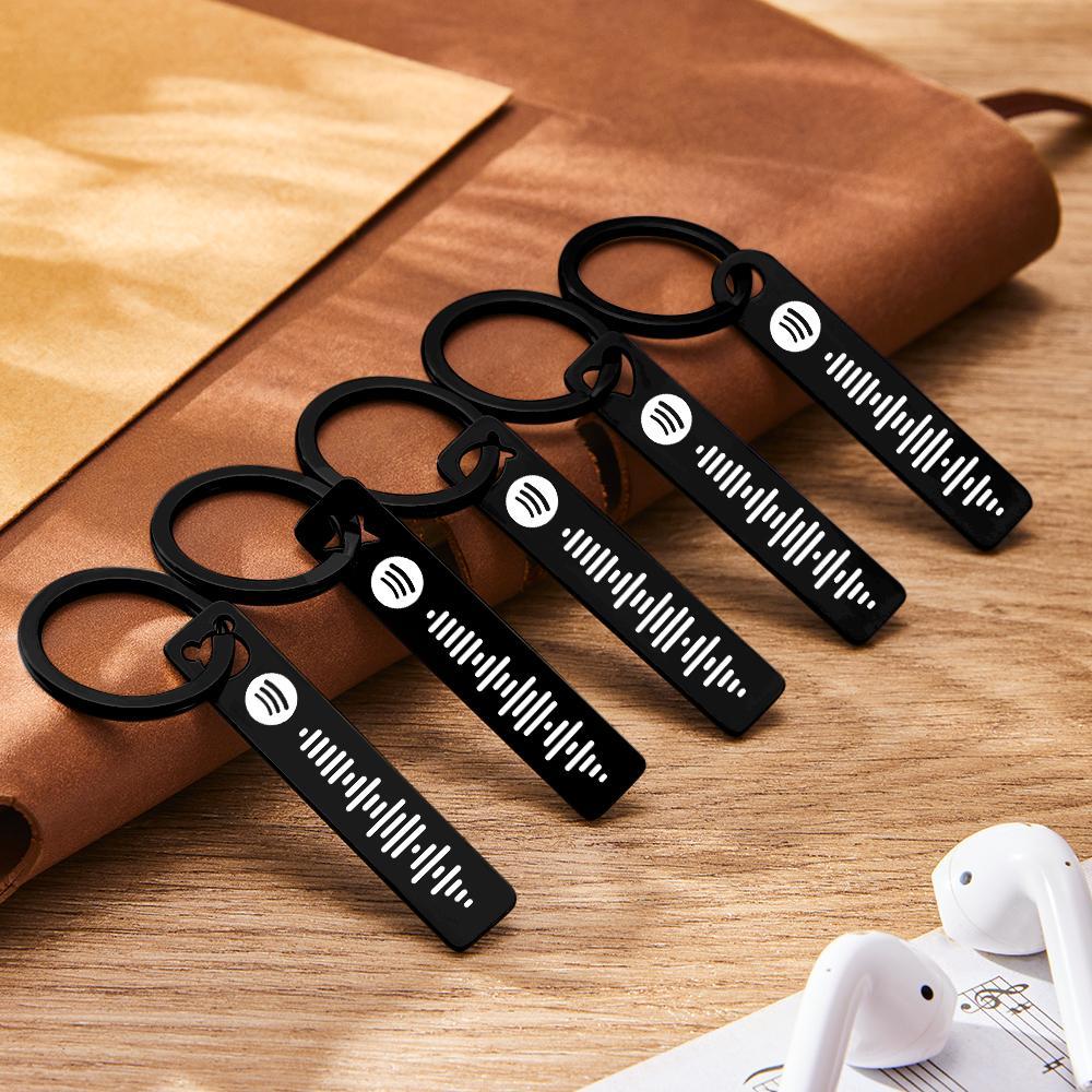 Personalized Music Scannable Code Keyring Custom Spotify Keychain - soufeelus