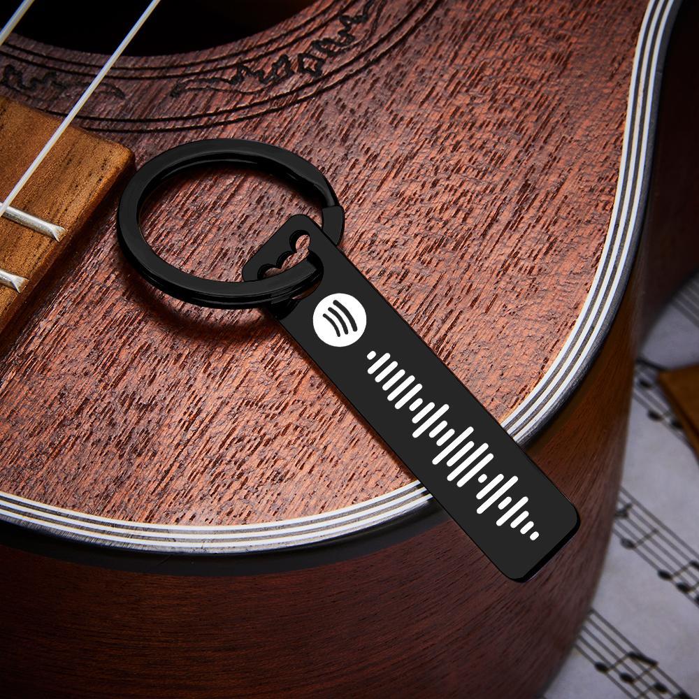 Personalized Music Scannable Code Keyring Custom Spotify Keychain - soufeelus