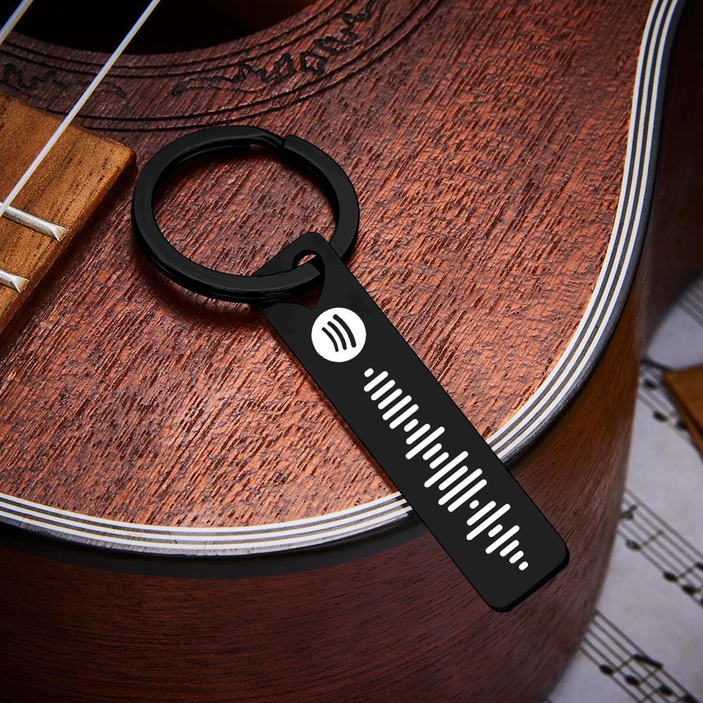 Personalized Music Scannable Code Keyring Custom Spotify Keychain - soufeelus