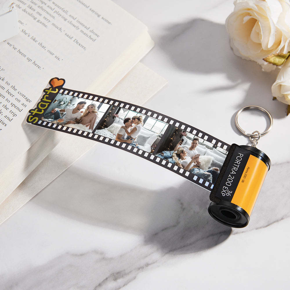 Custom Photo Film Roll Keychain Personalized Vintage Roll Keychain Anniversary Gift - soufeelus