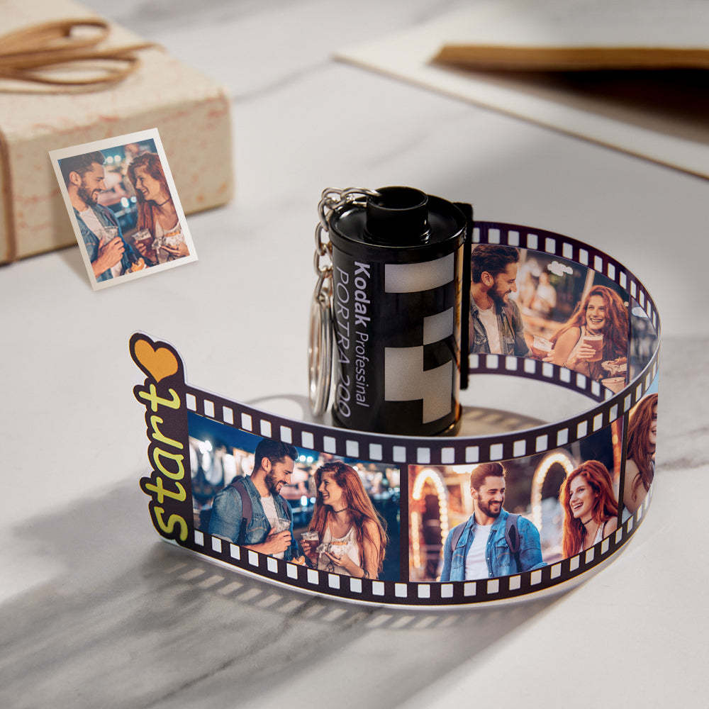 Custom Photo Film Roll Keychain Personalized Vintage Roll Keychain Anniversary Gift - soufeelus