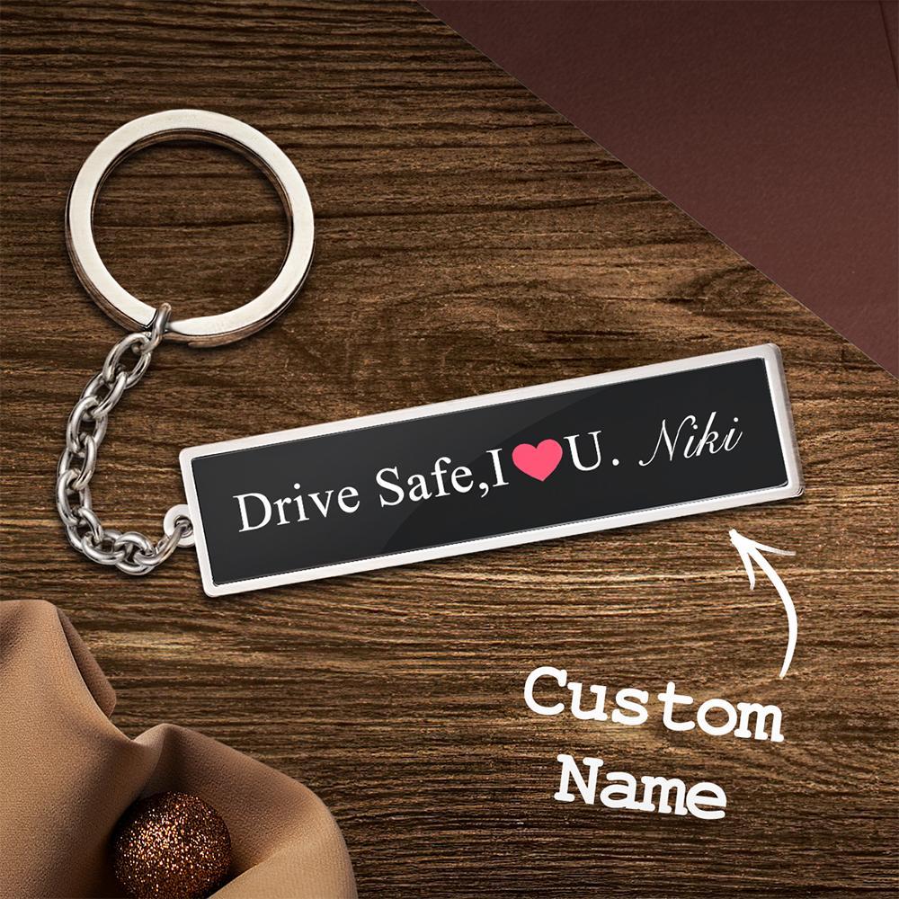 Custom Engraved Keychain Drive Safe Creative Gifts - soufeelus