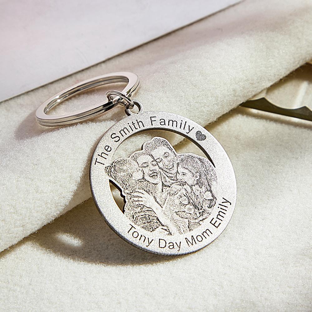 Custom Photo Keychain Creative Family Theme Gifts - soufeelus