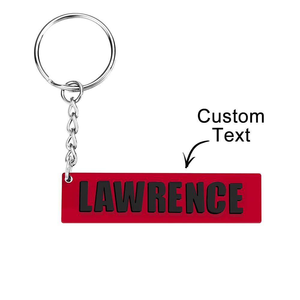 Custom Engraved Keychain 4D Reflective Number Plate Keychain Gifts - soufeelus