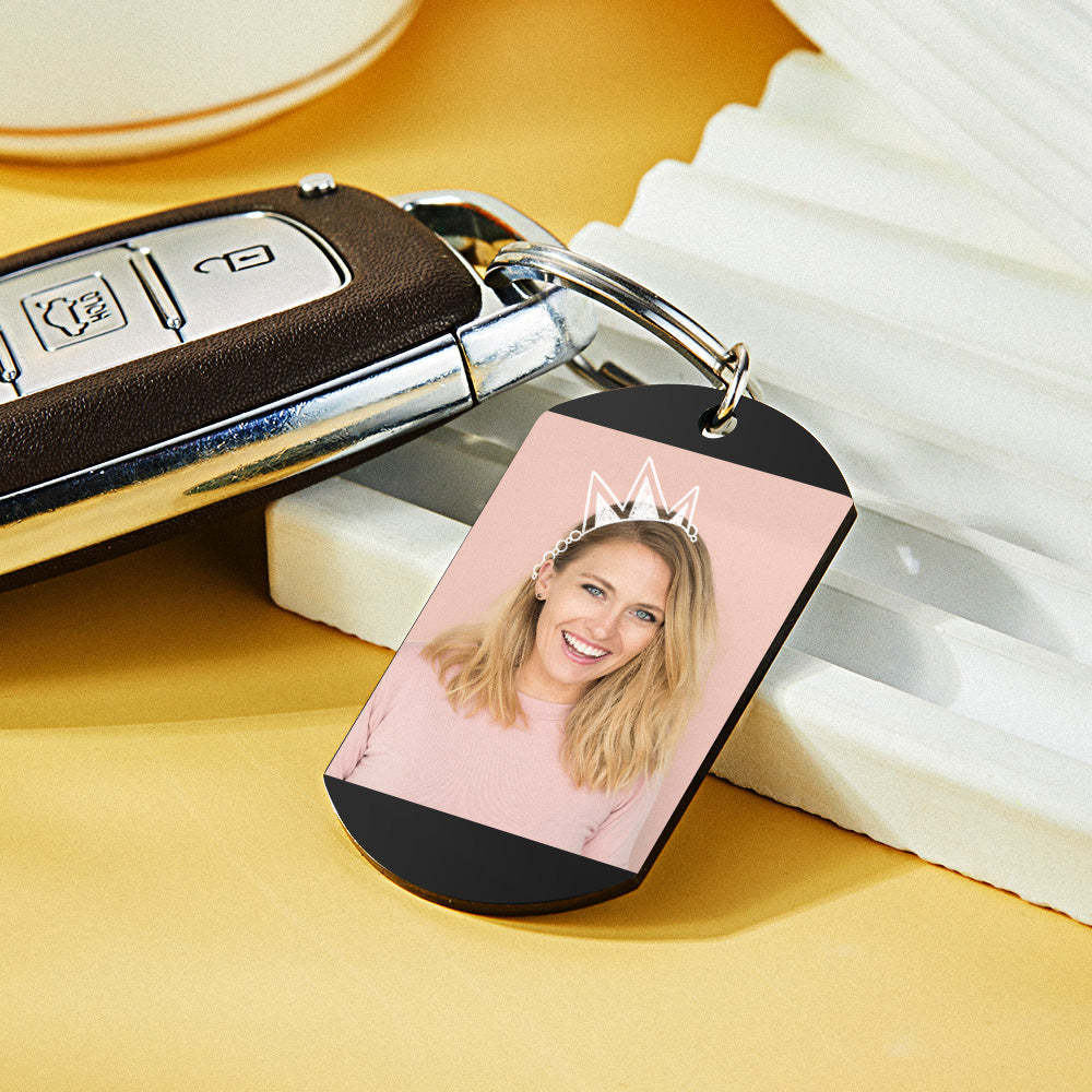 Custom Photo Calendar Keychain Crown Pattern Mother's Day Gift for Mom - soufeelus