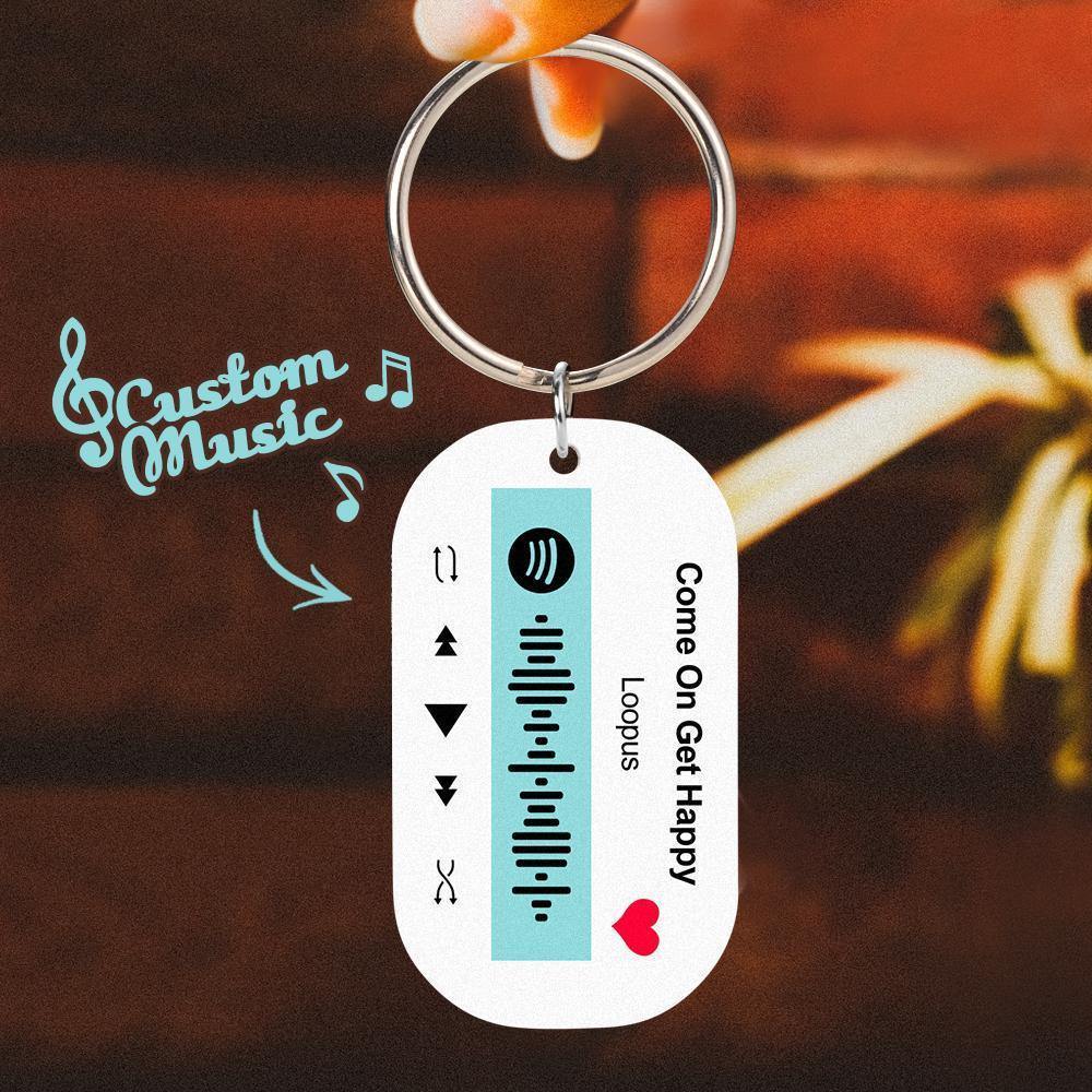 Scannable Spotify Code Keychain Spotify Favorite Song Keychain Song or Playlist - soufeelus