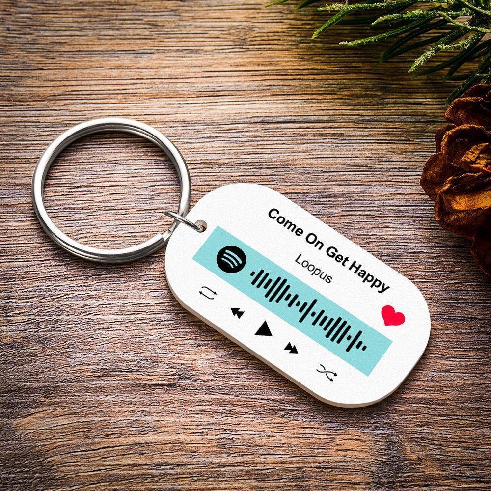 Scannable Spotify Code Keychain Spotify Favorite Song Keychain Song or Playlist - soufeelus