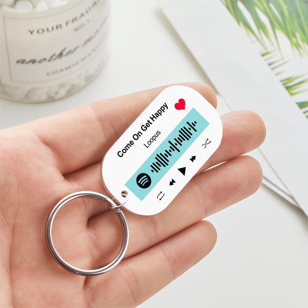 Scannable Spotify Code Keychain Spotify Favorite Song Keychain Song or Playlist - soufeelus