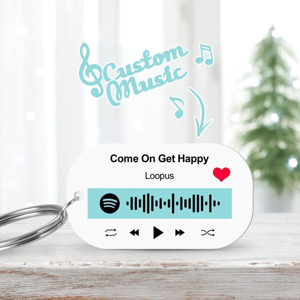 Scannable Spotify Code Keychain Spotify Favorite Song Keychain Song or Playlist - soufeelus