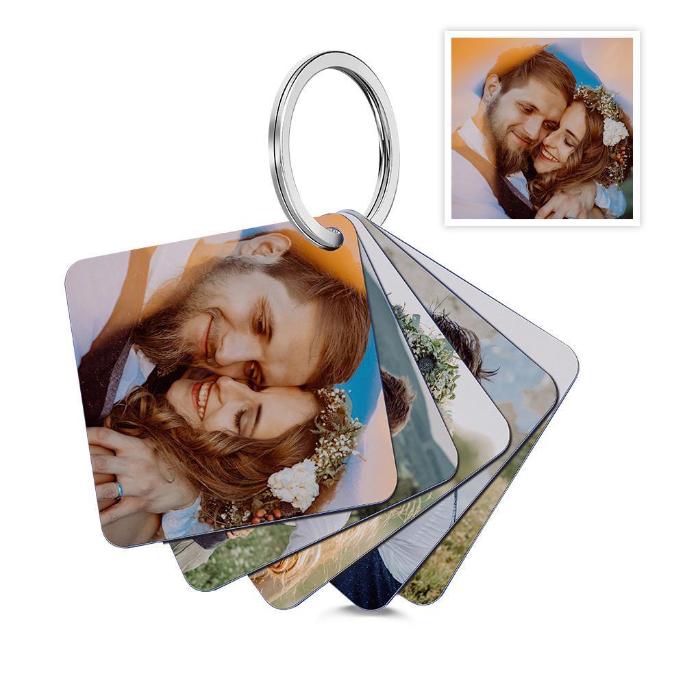 Custom Photo Felt Flip Book Keychain Personalized Double-sided Acrylic Keychain Gifts For Her - soufeelus