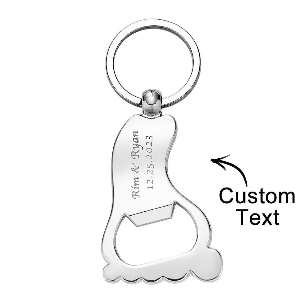 Personalized Baby Toe Shaped Keychain Bottle Openers for Baby Shower Celebration - soufeelus