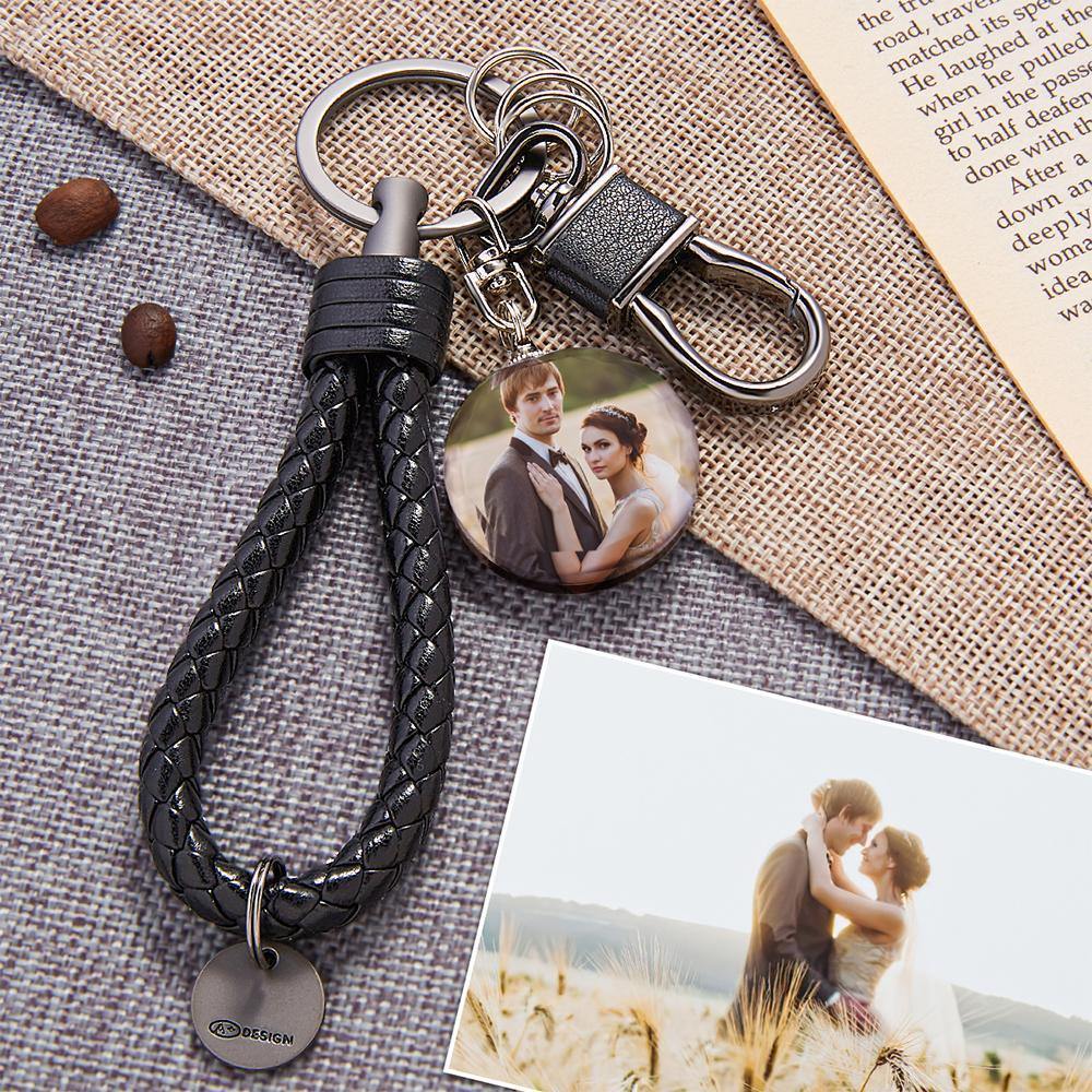 Custom Photo Keychains Crystal Keychain for Couples - soufeelus