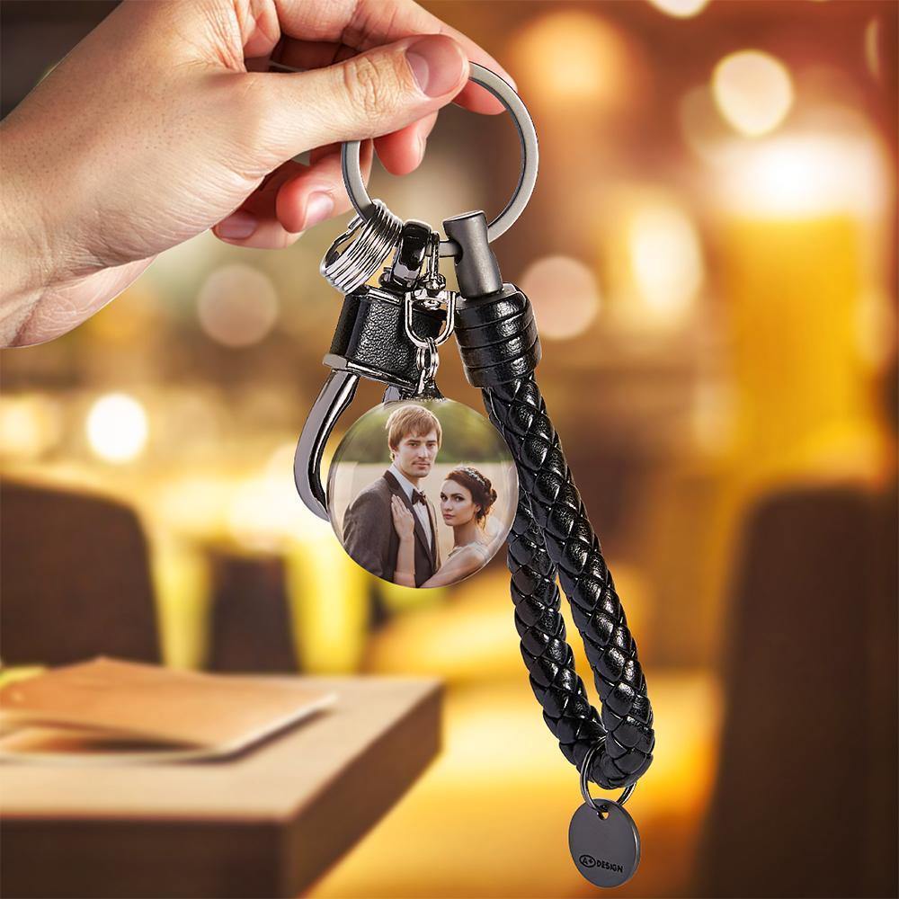 Custom Photo Keychains Crystal Keychain for Couples - soufeelus