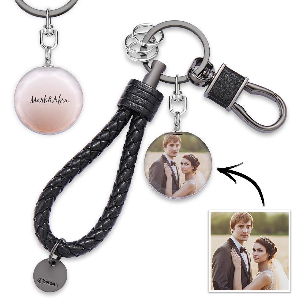Custom Photo Keychains Crystal Keychain for Couples - soufeelus