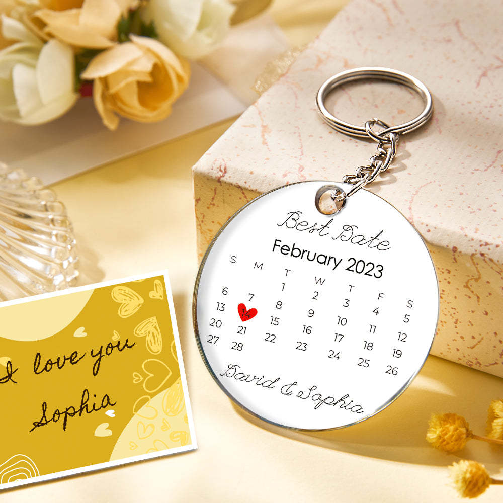 Custom Photo and Date Keychains Scannable Spotify Code Acrylic Anniversary Key Chain Gifts for Couple - soufeelus