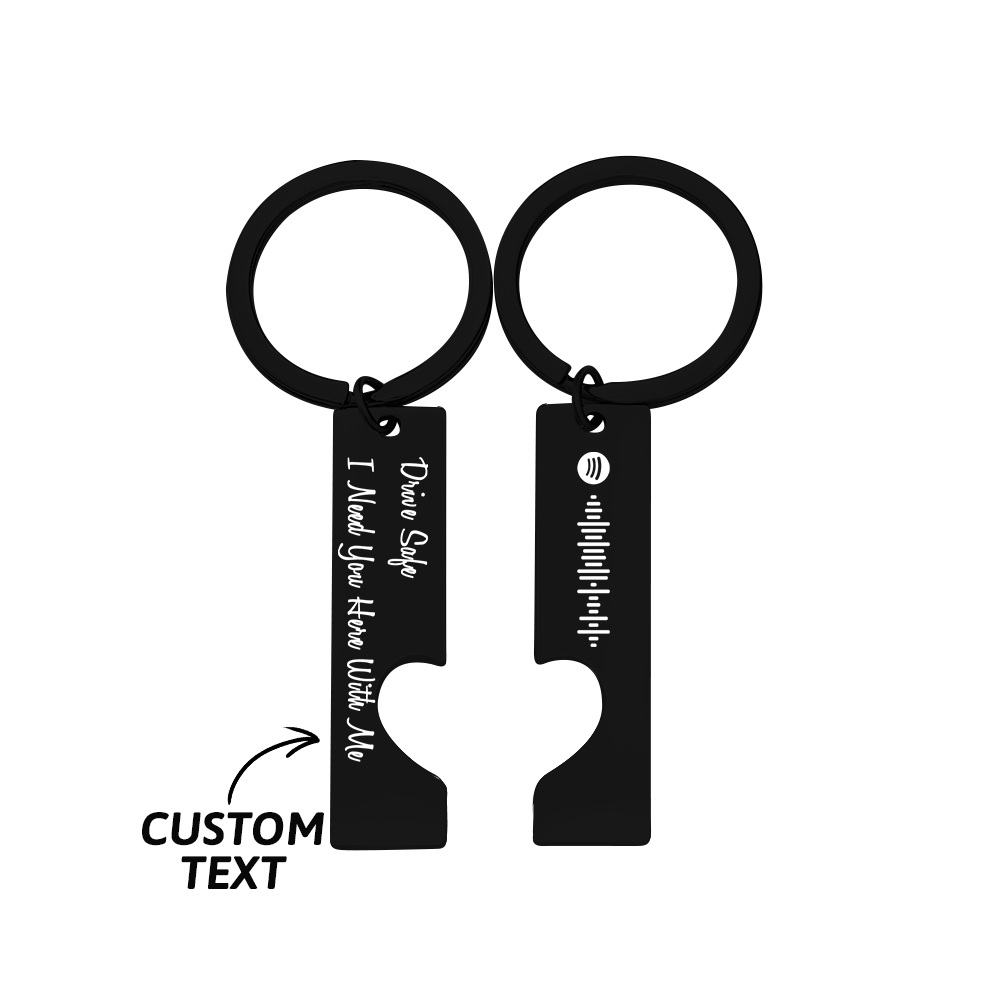 Scannable Custom Spotify Code Keychain Engraved Drive Safe Keychain Gifts for Boyfriend