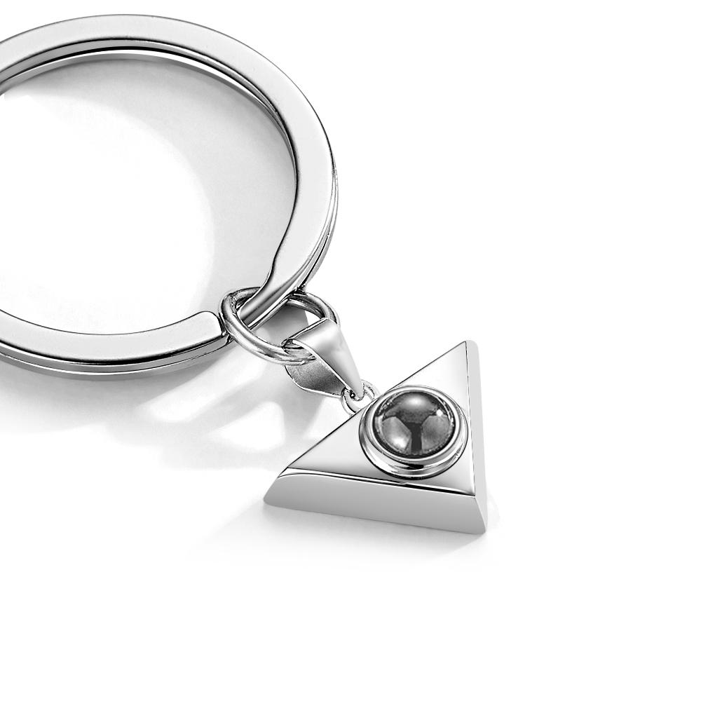 Personalized Photo Projection Keychain-Triangle The best Dreamy Gift for Yourself and Family and Friends - soufeelus