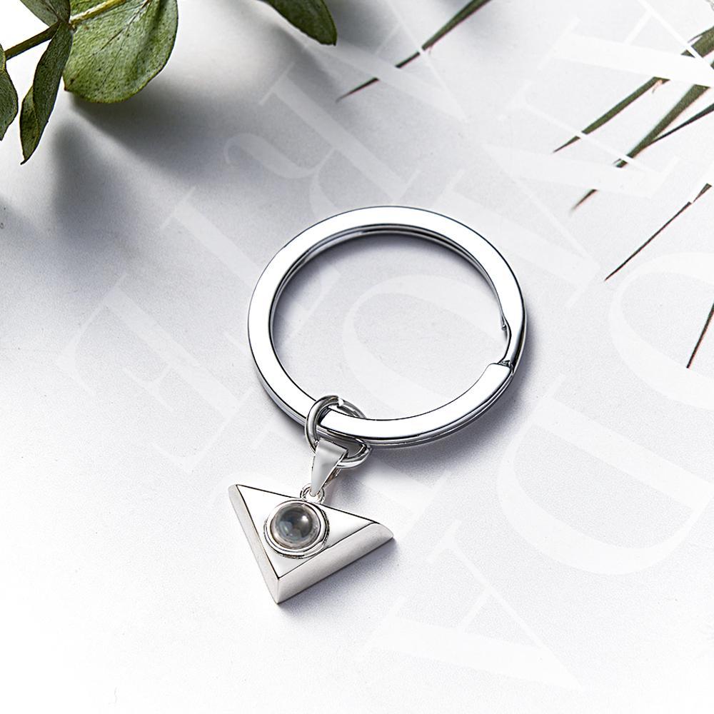 Personalized Photo Projection Keychain-Triangle The best Dreamy Gift for Yourself and Family and Friends - soufeelus