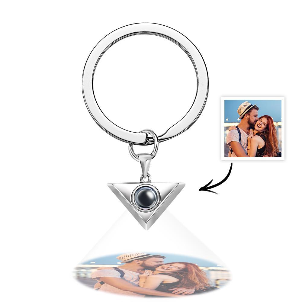 Personalized Photo Projection Keychain-Triangle The best Dreamy Gift for Yourself and Family and Friends - soufeelus