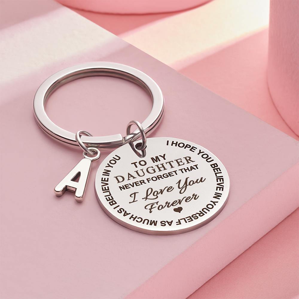 Custom Engraved Keychain Steel Memorial Gifts for Daughter - soufeelus