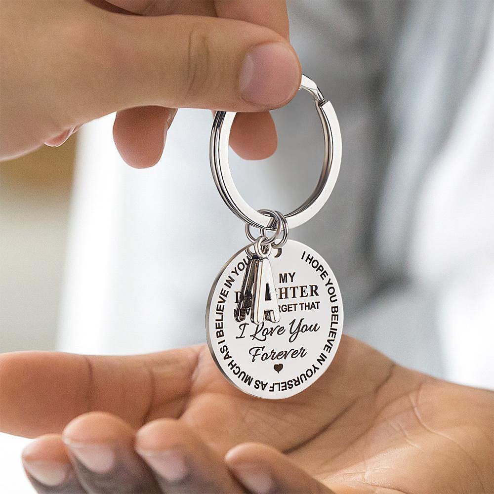 Custom Engraved Keychain Steel Memorial Gifts for Daughter - soufeelus