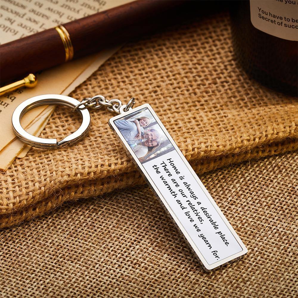 Engraved Photo Keychain for Family Gifts - soufeelus