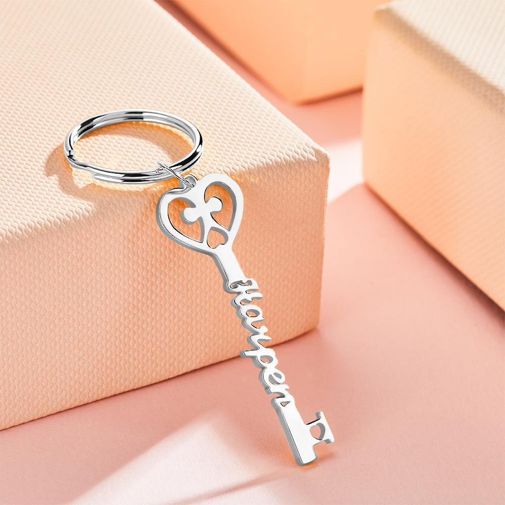Custom Engraved Keychain Name Keychain Key Jewelry Gift for Men Women