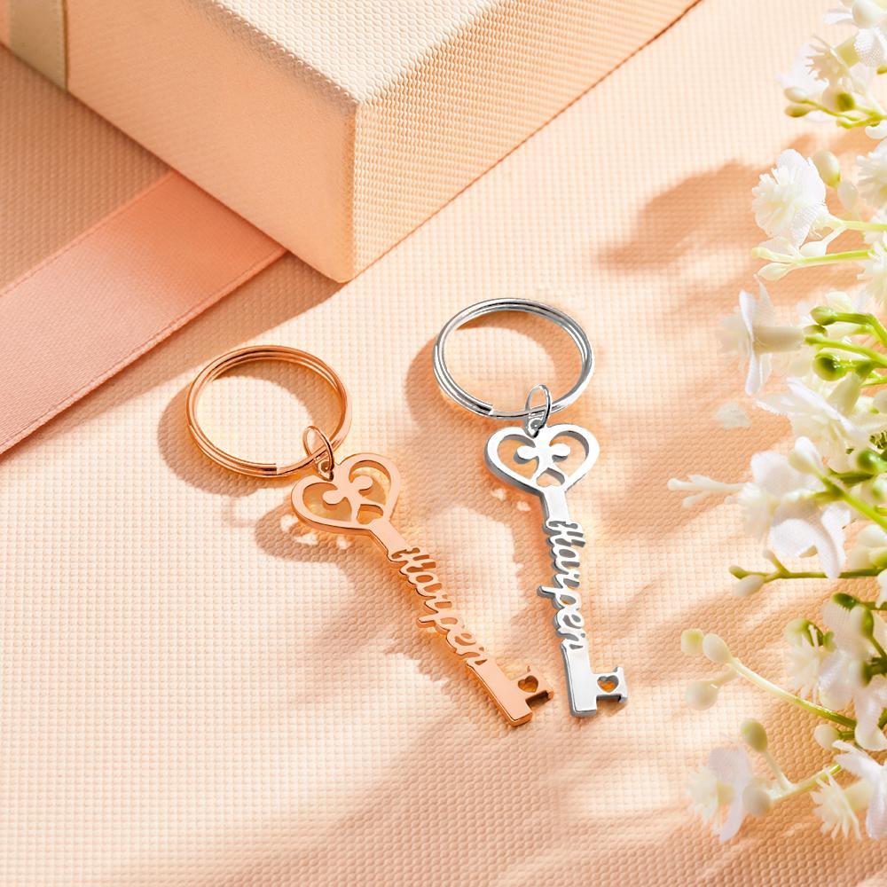 Custom Engraved Keychain Name Keychain Key Jewelry Gift for Men Women