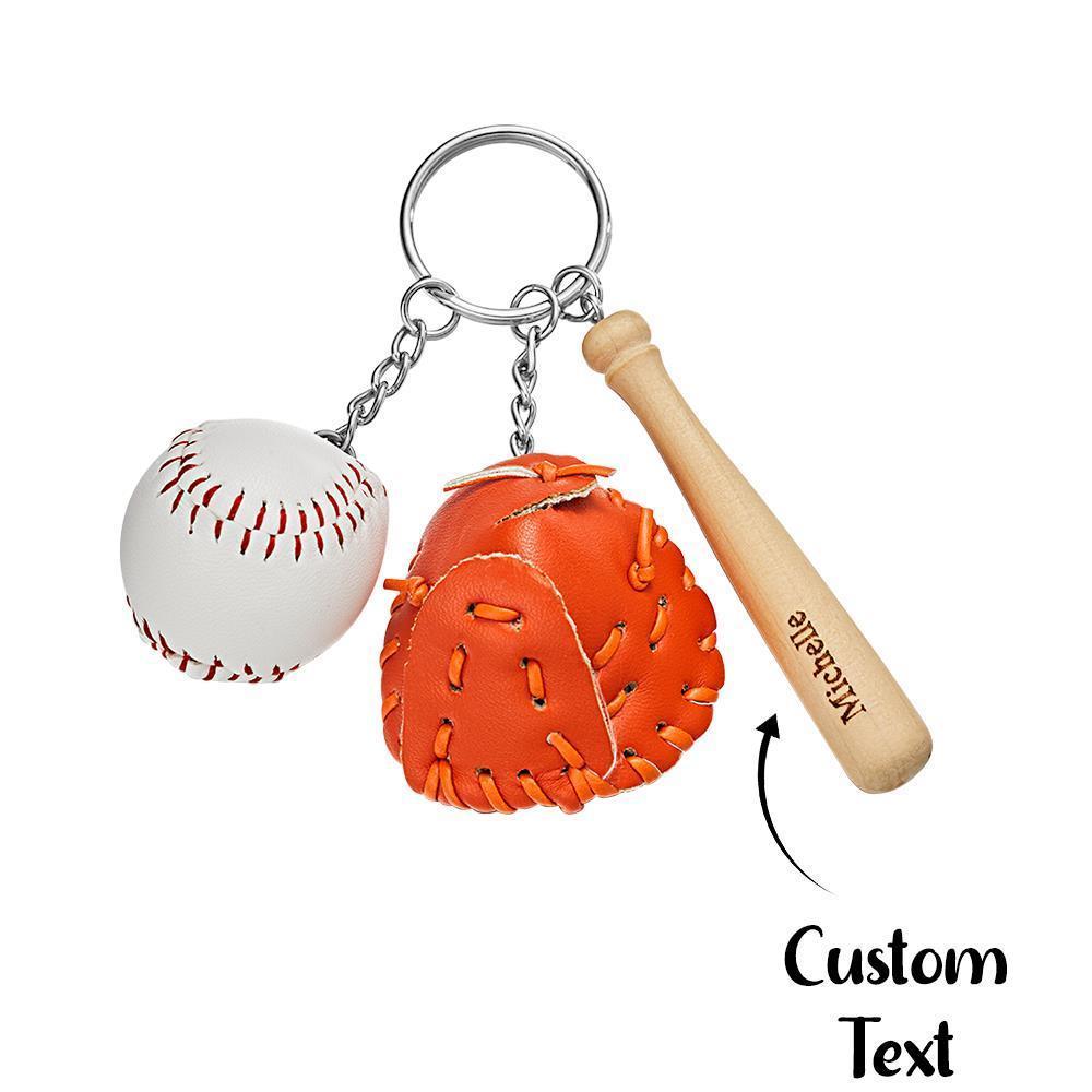 Custom Engraved Baseball Keychains in a Variety of Colors as Gifts for Friends