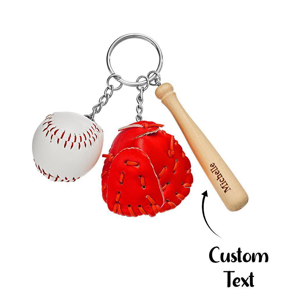 Custom Engraved Baseball Keychains in a Variety of Colors as Gifts for Friends