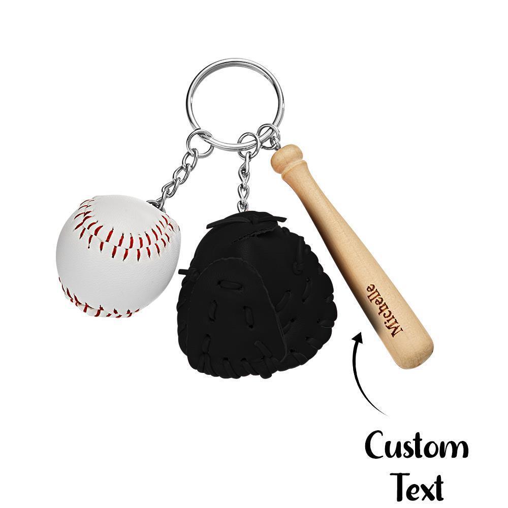 Custom Engraved Baseball Keychains in a Variety of Colors as Gifts for Friends