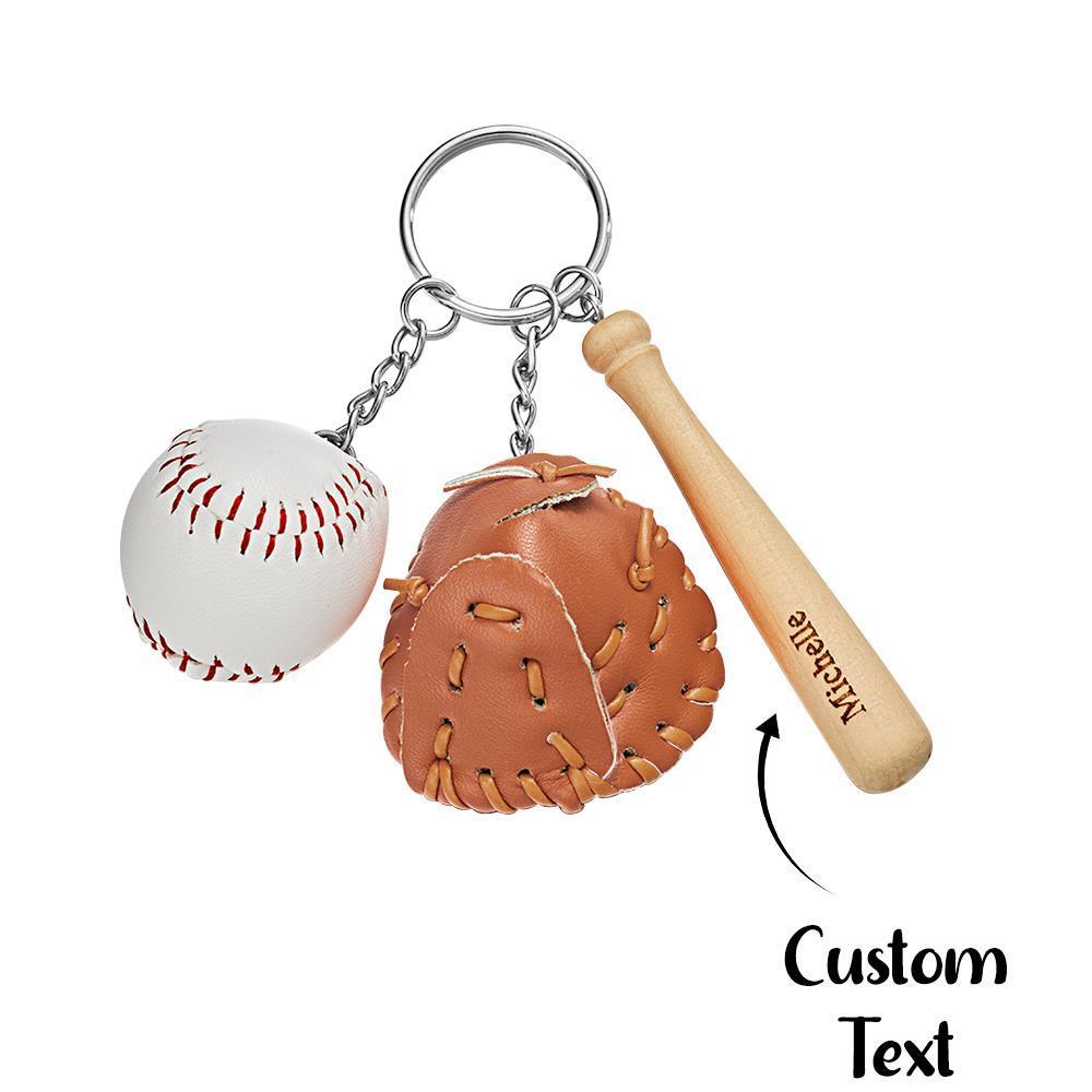 Custom Engraved Baseball Keychains in a Variety of Colors as Gifts for Friends