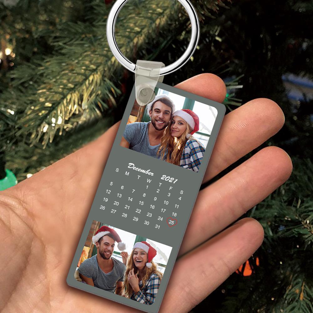 Christmas Gifts - Custom Tag Keychain Best Love In Winter Calendar Keychain