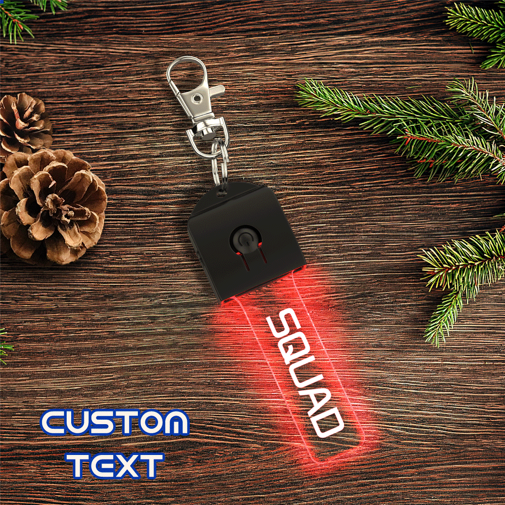 Custom Engraved LED Light Keychain Multicolor Flash Keychain Gifts