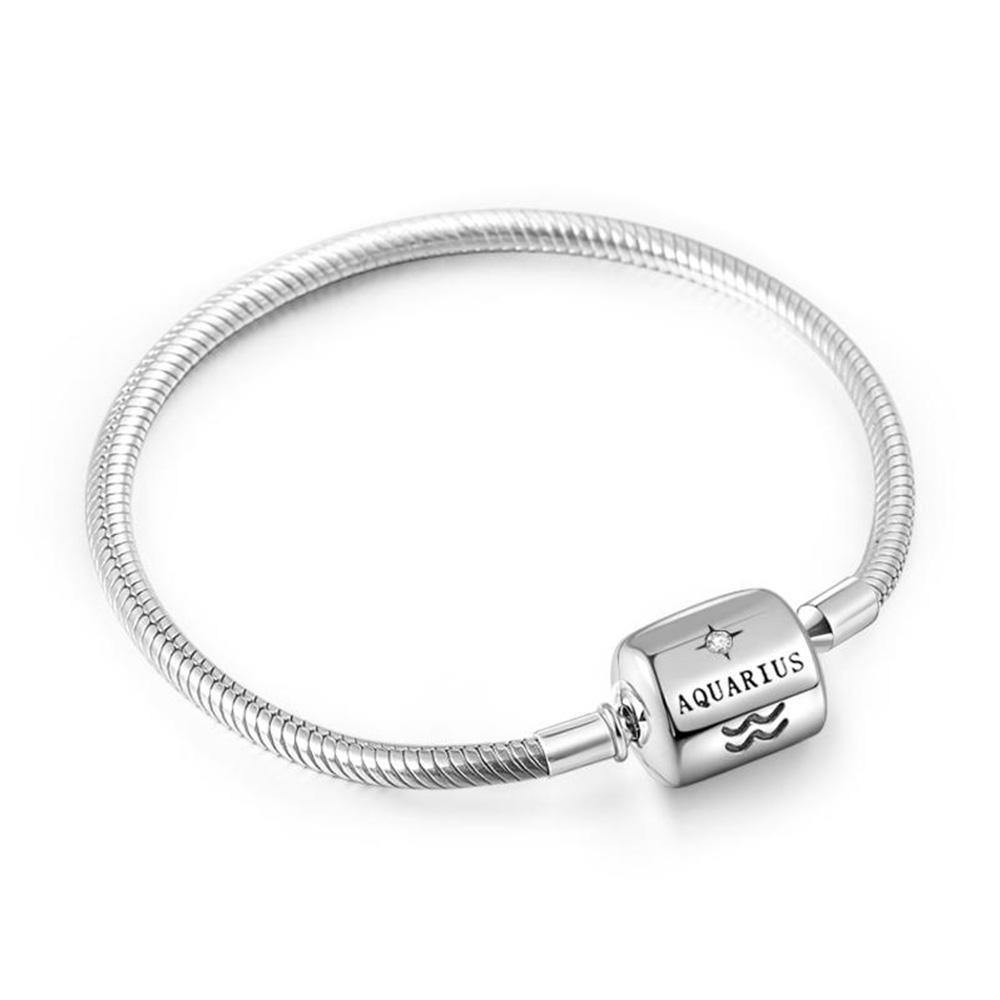 Aquarius Constellation Bracelet Silver - soufeelus
