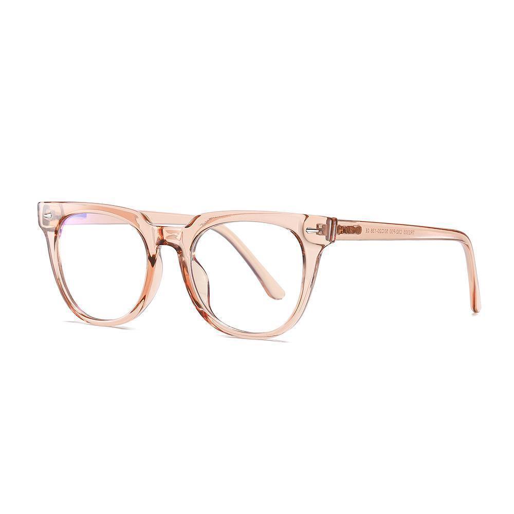 Blue Light Protection Glasses Oval Glasses - Rose Gold - soufeelus