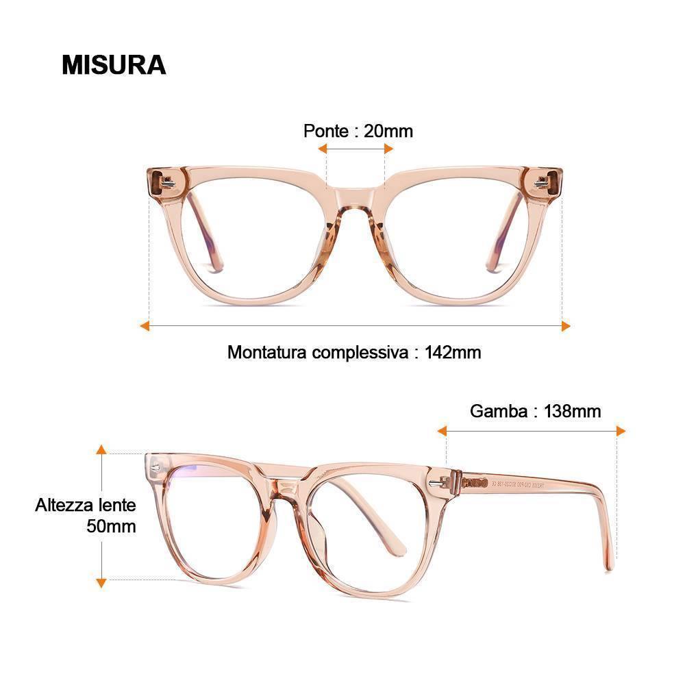 Blue Light Protection Glasses Oval Glasses - Rose Gold - soufeelus