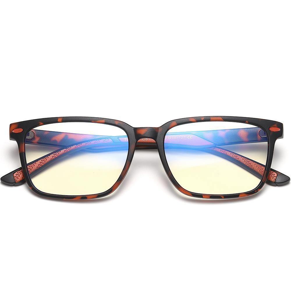 Children Blue Light Blocking Computer Reading Gaming Glasses(Age 7-12) -Matte Brown - soufeelus