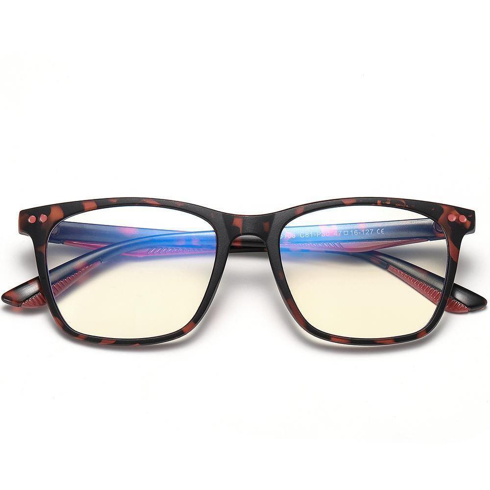 Children Blue Light Blocking Computer Reading Gaming Glasses(Age 7-12) -Matte Brown - soufeelus