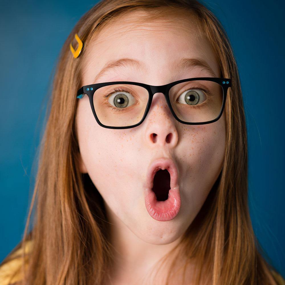 Children Blue Light Blocking Computer Reading Gaming Glasses(Age 7-12) -Matte Black - soufeelus