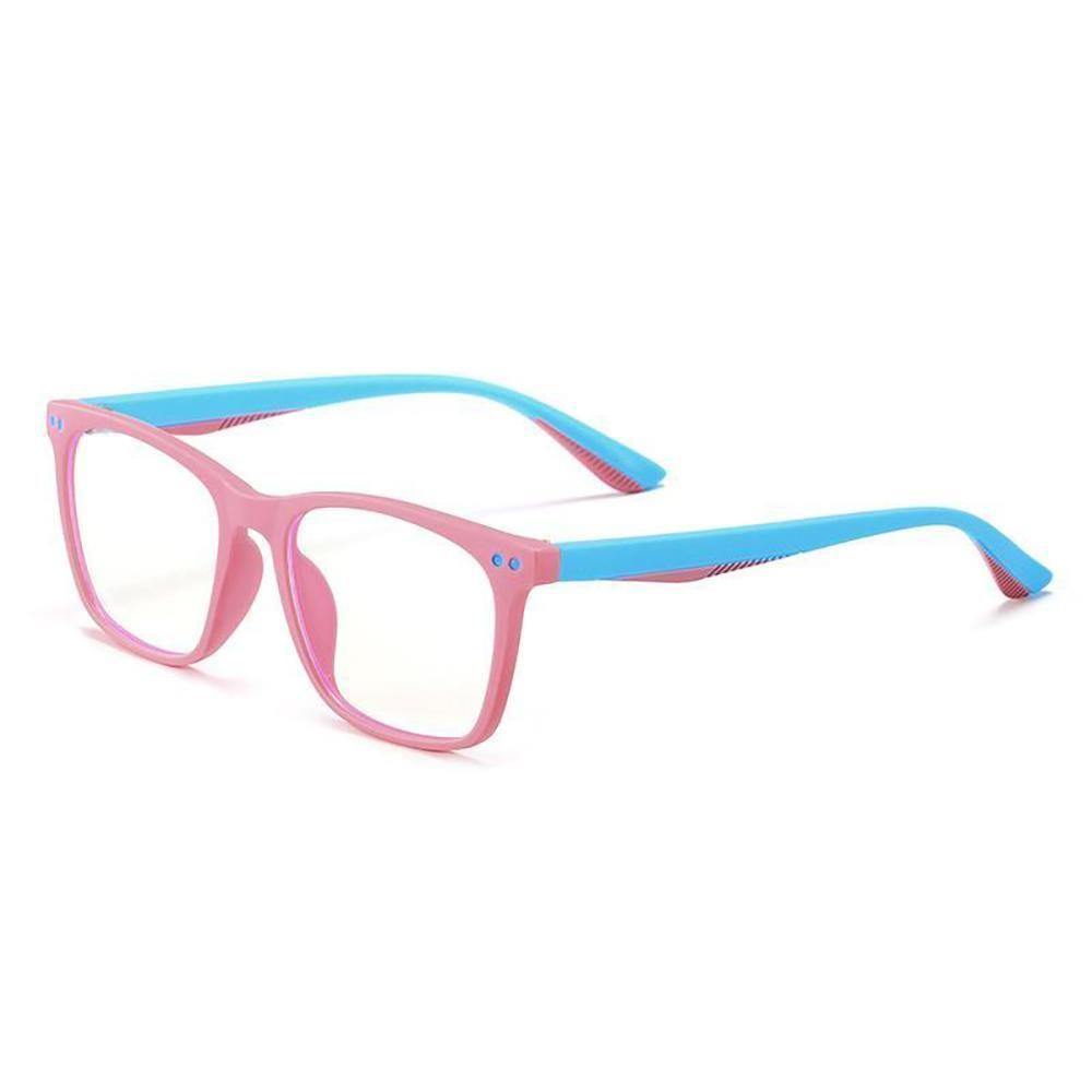 Children Blue Light Blocking Computer Reading Gaming Glasses(Age 7-12) -Matte Pink - soufeelus