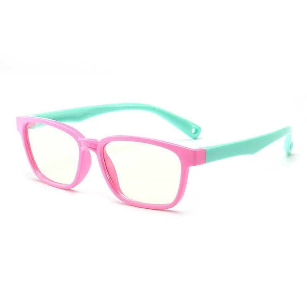 Kids Blue Light Blocking Computer Reading Gaming Glasses(Age 3-6) - Pink - soufeelus