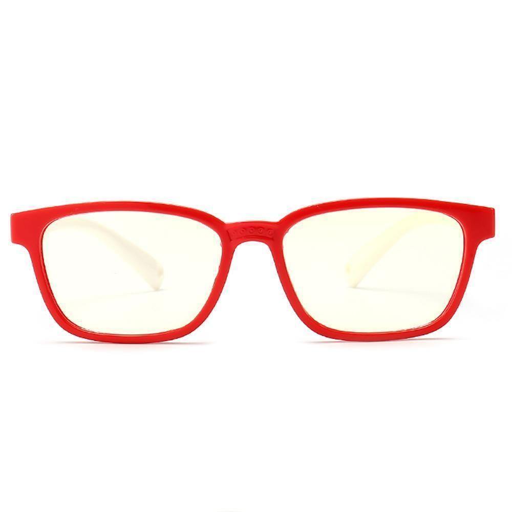 Kids Blue Light Blocking Computer Reading Gaming Glasses(Age 3-6) - Red - soufeelus