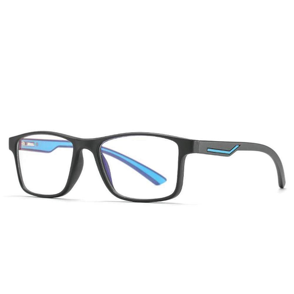 Teens Blue Light Blocking Computer Reading Gaming Glasses(Age 13-18) - Matte Black/Blue - soufeelus